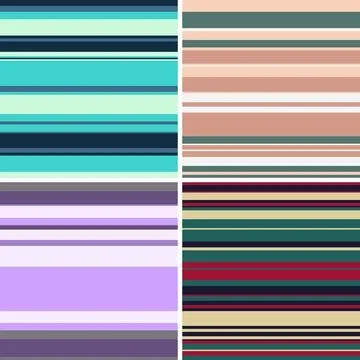 Abstract vector set of striped backgrounds designed to deliver cohesive visua Stock Illustration