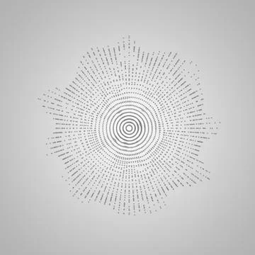 Abstract vector shape of particles array Stock Illustration