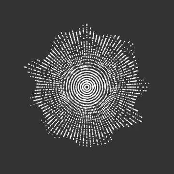 Abstract vector shape of particles array Stock Illustration