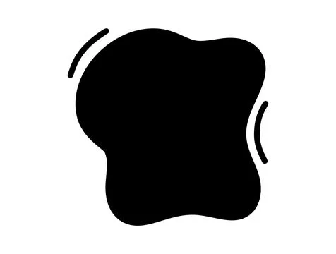 Abstract vector shapeless black liquid form on white background, creating a.. Иллюстрация