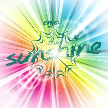 Abstract vector shiny background with sun flare Illustrazione stock