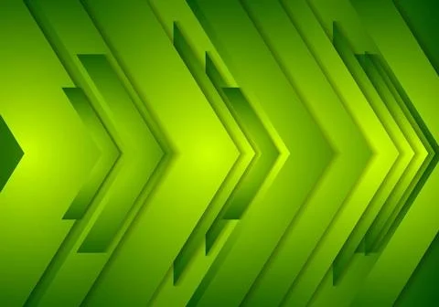 Abstract vector shiny tech background. Green arrows Abstract bright shiny ... 库存照片