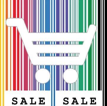 Abstract vector shopping cart Stock Illustration