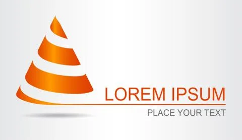 Abstract vector sign in cones shape. Stock Illustration