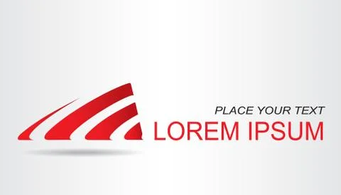 Abstract vector sign in cones shape. Stock Illustration