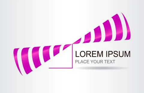 Abstract vector sign in cones shape. Stock Illustration