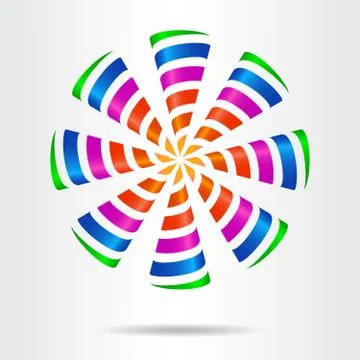 Abstract vector sign in cones shape. Stock Illustration