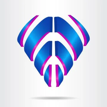 Abstract vector sign in cones shape. Stock Illustration