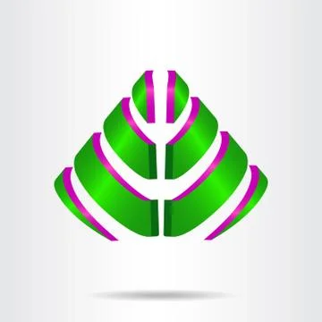 Abstract vector sign in cones shape. Stock Illustration