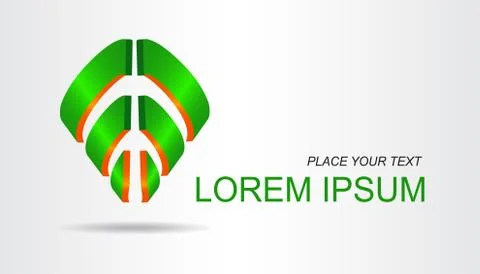 Abstract vector sign in cones shape. Stock Illustration