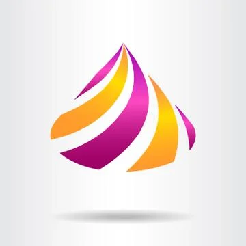 Abstract vector sign in cones shape. Stock Illustration