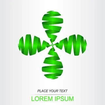 Abstract vector sign in drop shape. Stock Illustration