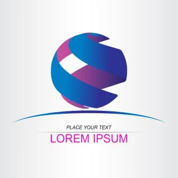 Abstract vector sign in sphere shape. Stock Illustration