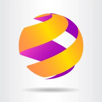 Abstract vector sign in sphere shape. Stock Illustration