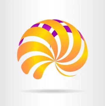 Abstract vector sign in sphere shape. Illustrazione stock