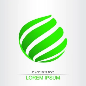 Abstract vector sign in sphere shape. Stock Illustration