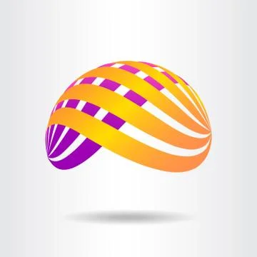 Abstract vector sign in sphere shape. Stock Illustration