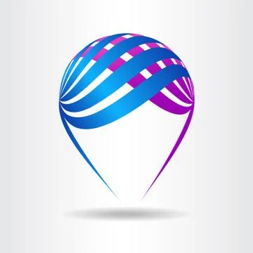 Abstract vector sign in sphere shape. Stock Illustration