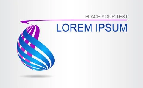 Abstract vector sign in sphere shape. Stock Illustration