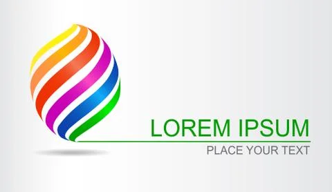 Abstract vector sign in sphere shape. Illustrazione stock