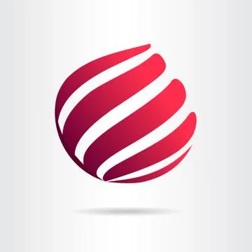 Abstract vector sign in sphere shape. Stock Illustration