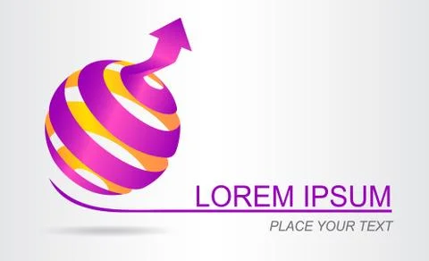 Abstract vector sign in sphere shape. Stock Illustration