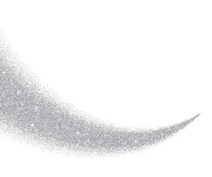 Abstract vector silver dust glitter star wave background Stock Illustration