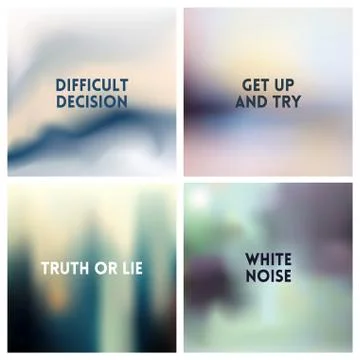 Abstract vector silvery gray white blurred background set Stock Illustration