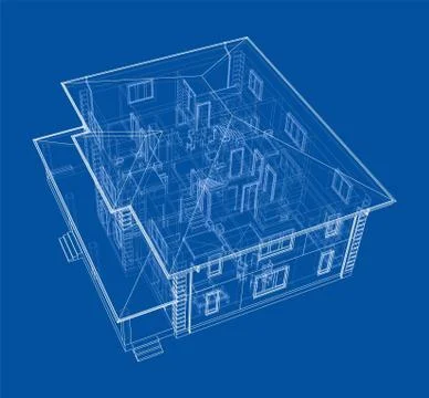 Abstract vector sketch of a house 스톡 일러스트