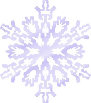 Abstract vector snowflake in blue tones. Stock Illustration