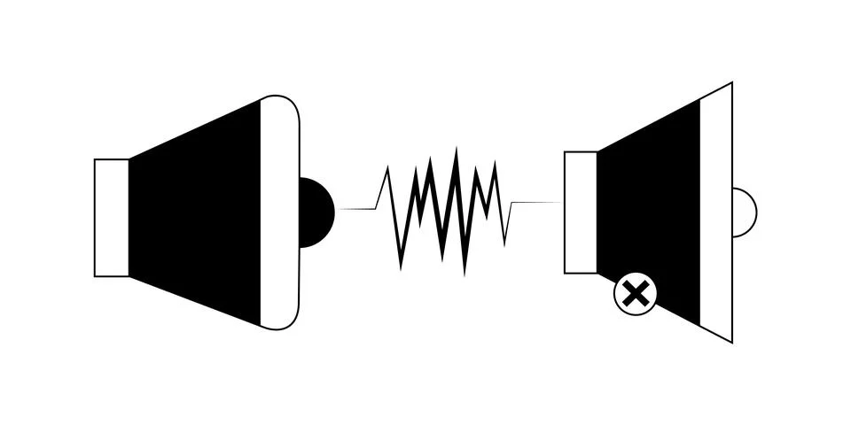 Abstract Vector Sound Icon Design Template Stock Illustration