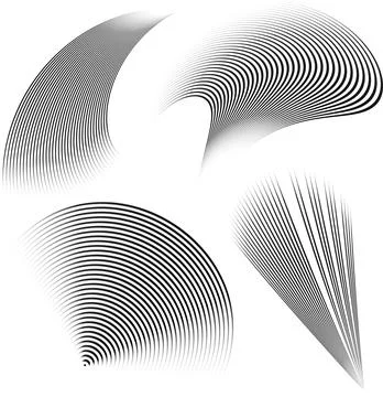 Abstract vector sound wave elements set for music, audio, or technology des.. Stockillustratie