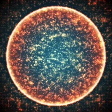 Abstract vector space background. Explosion of glowing particles. Futuristic  Stock Illustration