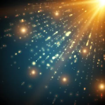 Abstract vector space background. Explosion of glowing particles. Futuristic  Stock Illustration