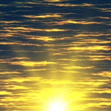 Abstract vector space background. Threads of glowing particles and light rays Illustrazione stock