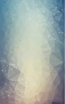 Abstract vector space Vintage background. Chaotically connected points and po Illustrazione stock