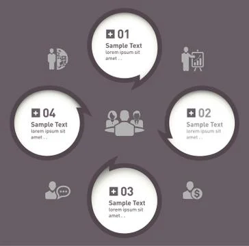 Abstract vector with speech bubble, modern infographic design vector Illustrazione stock