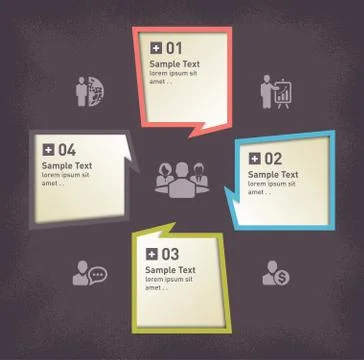 Abstract vector with speech bubble, modern infographic design vector Stock Illustration