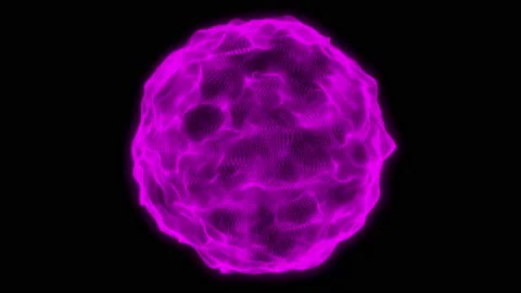 Abstract vector sphere. Dark purple glowing dots sphere background. Video stock 237423812
