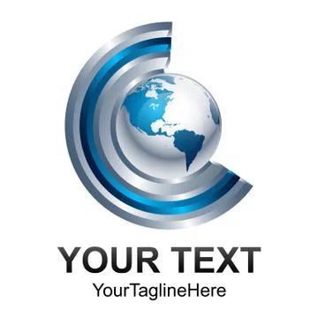 Abstract vector sphere icon technology orbit web rings, round ring circle lin Illustrazione stock