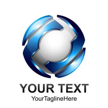 Abstract vector sphere icon technology orbit web rings, round ring circle lin Stock Illustration