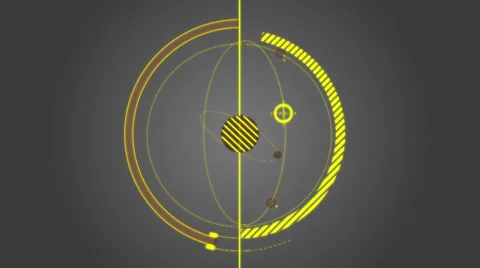 Abstract vector sphere with oval inside Stock Footage 24229743