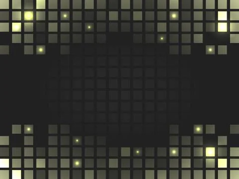 Abstract vector square golden mosaic background with place for your content. Stock Illustration