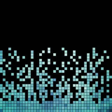 Abstract vector square pixel mosaic background Stock Illustration
