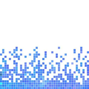 Abstract vector square pixel mosaic background Stock Illustration