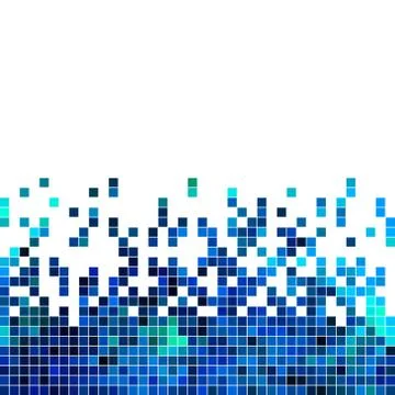 Abstract vector square pixel mosaic background Stock Illustration