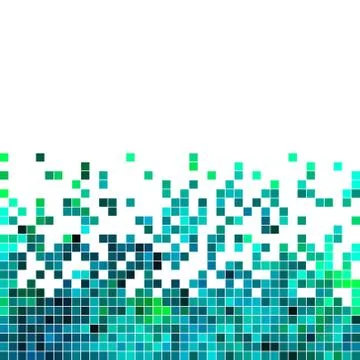 Abstract vector square pixel mosaic background Stock Illustration
