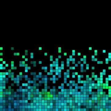 Abstract vector square pixel mosaic background Stock Illustration