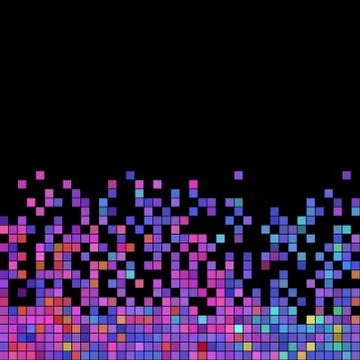 Abstract vector square pixel mosaic background Stock Illustration