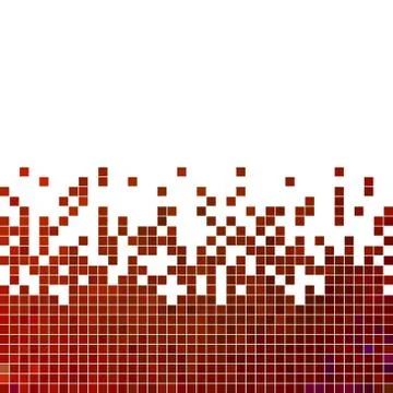 Abstract vector square pixel mosaic background Stock Illustration